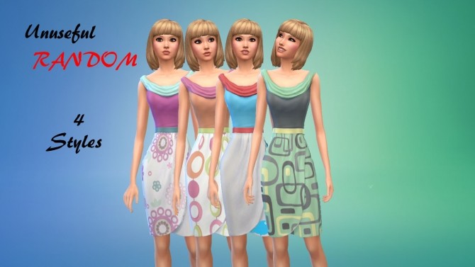Sims 4 4 Dress recolours by insaneduckazoid at Mod The Sims