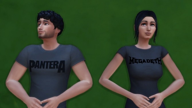 Sims 4 Metal T Shirts Pack by wowowlop1 at Mod The Sims