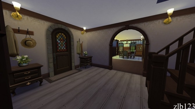 Sims 4 Two Story Tudor (CC Free) by zlb123 at Mod The Sims