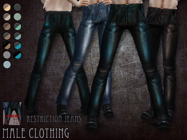 Sims 4 Restriction jeans by RemusSirion at TSR
