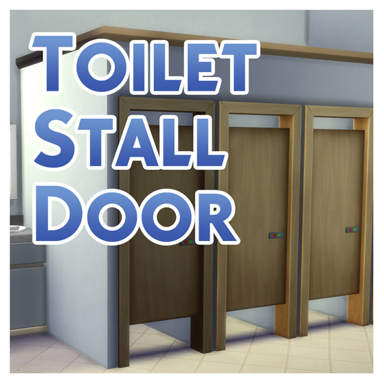 Sims 4 Simple Toilet Stall Door by Menaceman44 at Mod The Sims