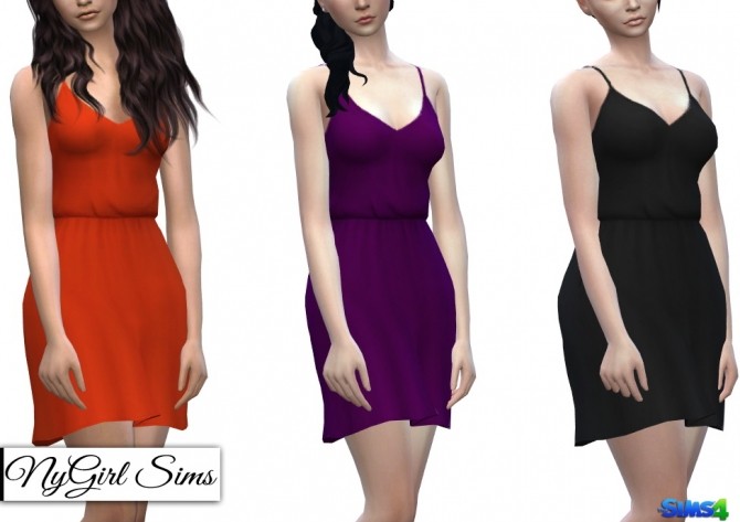Sims 4 Gathered Waist Sundress with Pockets at NyGirl Sims