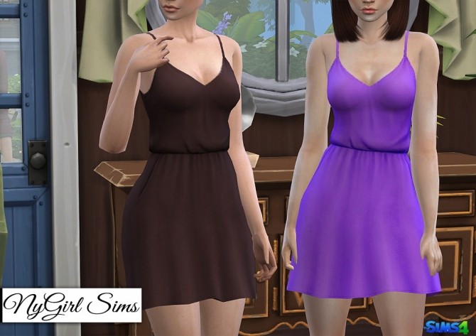 Sims 4 Gathered Waist Sundress with Pockets at NyGirl Sims
