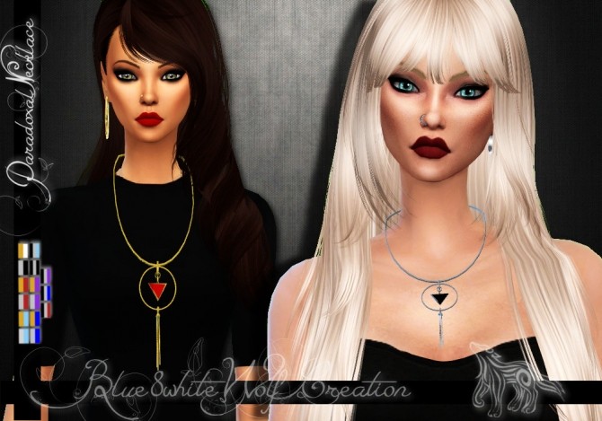 Sims 4 Paradoxal Necklace Set by Blue8white at SimsWorkshop
