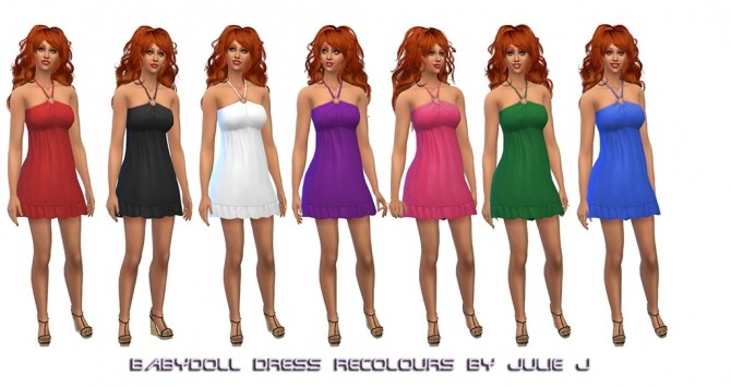 Sims 4 BabyDoll Dress Recolours by Julie J at SimsWorkshop