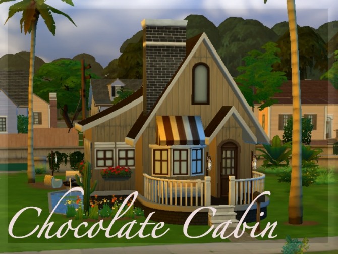 Sims 4 Chocolate Cabin (Starter House) by RocketJane at Mod The Sims