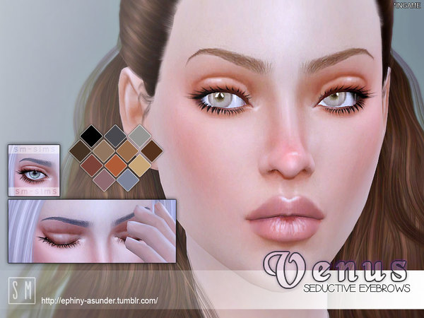 Sims 4 Venus Seductive Brows by Screaming Mustard at TSR