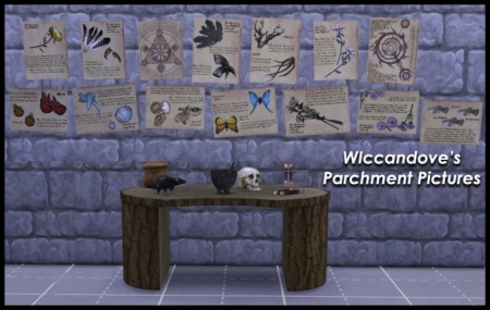 Parchment Pictures by Wiccandove at SimsWorkshop