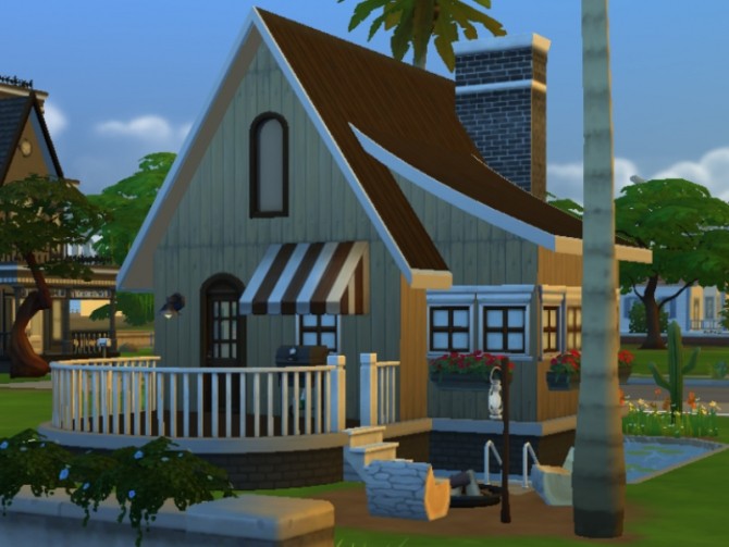 Sims 4 Chocolate Cabin (Starter House) by RocketJane at Mod The Sims