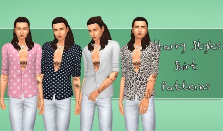 Harry Styles Shirts by xDeadGirlWalking at SimsWorkshop