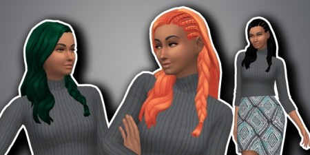 GalacticSims4’s Recolours of Kiara24’s Claire Hair at SimsWorkshop