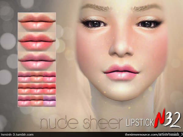 Sims 4 Sheer Lipstick by tsminh 3 at TSR