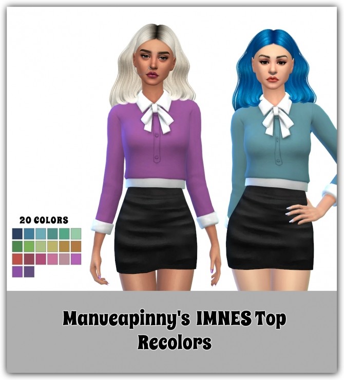 Sims 4 Imnes Top Recolors by maimouth at SimsWorkshop