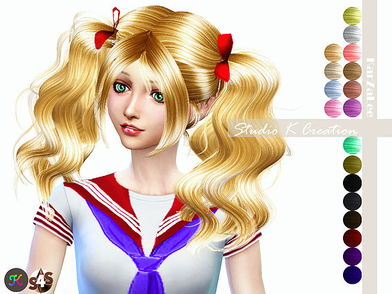 Sims 4 Miho Animate hair 40 at Studio K Creation