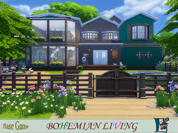 Sims 4 Bohemian living by evi at TSR