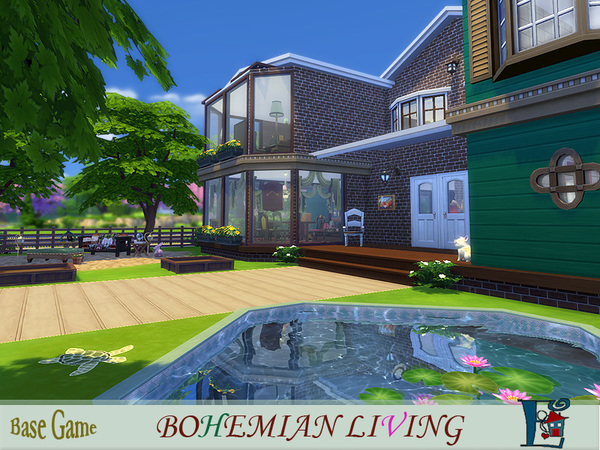 Sims 4 Bohemian living by evi at TSR