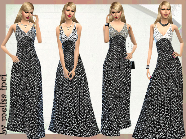 Sims 4 Boho Blossom Maxi Dress by melisa inci at TSR