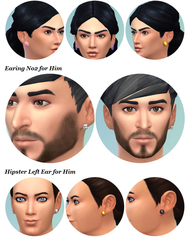 Sims 4 Earings for Her and Him at Birksches Sims Blog