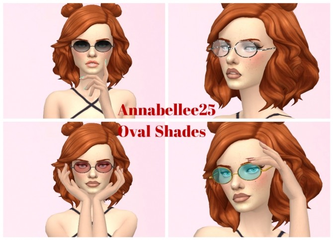 Sims 4 Oval Shades by Annabellee25 at SimsWorkshop