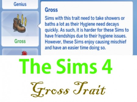 Gross Trait by farwayy at Mod The Sims