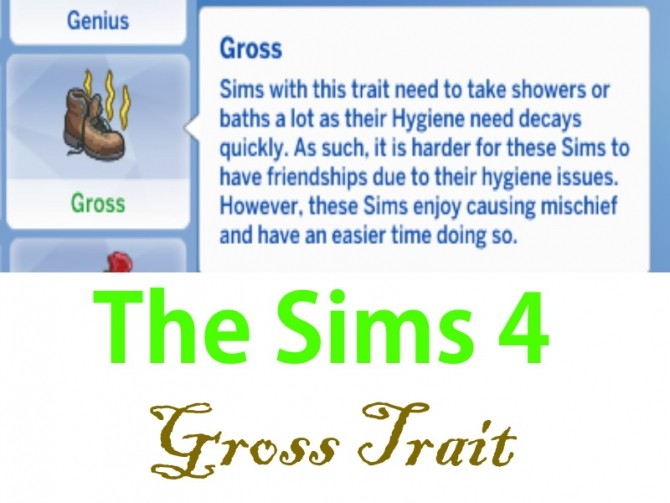 Sims 4 Gross Trait by farwayy at Mod The Sims