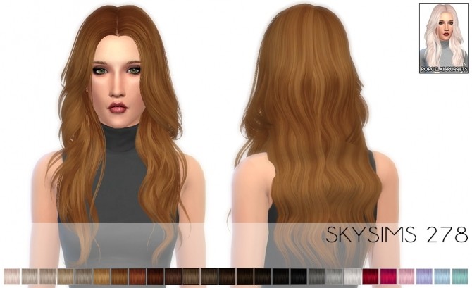 Sims 4 Skysims 277 bess + 278 hair recolors at Porcelain Warehouse