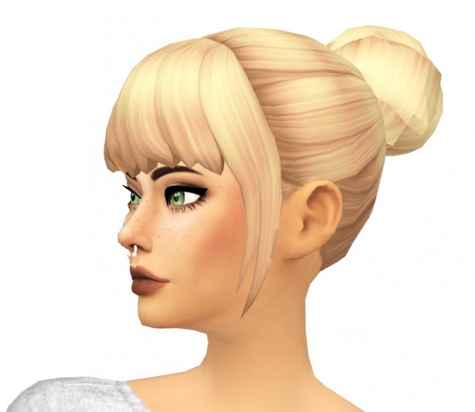 Sims 4 Buns n Bangs Hair by sarella sims at SimsWorkshop