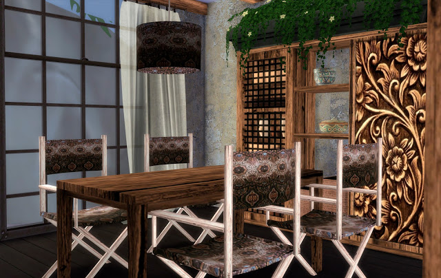 Sims 4 Ibiza diningroom at pqSims4
