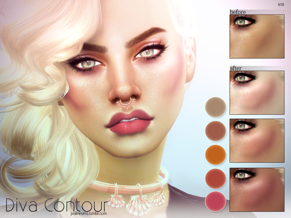 Sims 4 Diva Contour N18 by Pralinesims at TSR