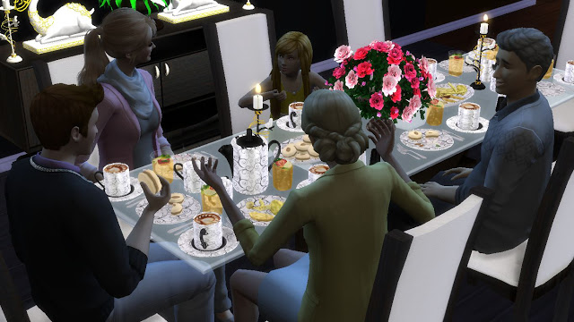 Sims 4 Modern Dining Set at Sanjana sims
