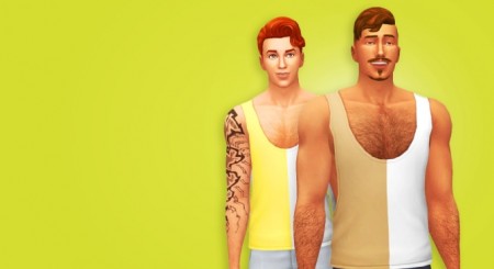 Muscle Tank Top (Half Colored) by OhYeahAmaral at SimsWorkshop