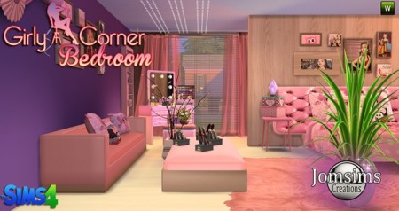 Girly Bedroom at Jomsims Creations » Sims 4 Updates