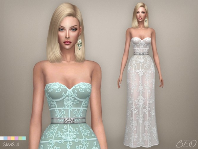 Sims 4 Amour en cage 2 dress at BEO Creations