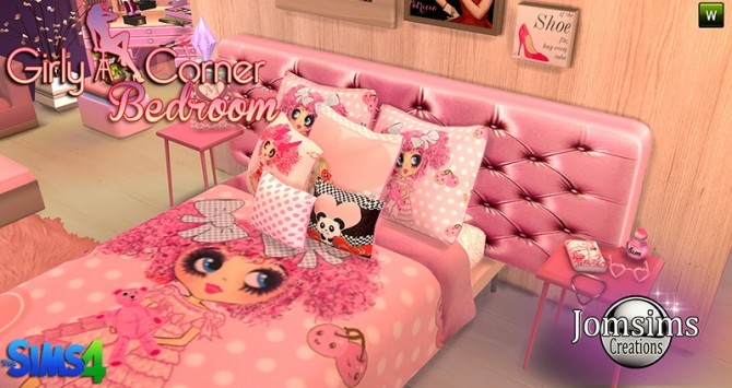 Sims 4 Girly Bedroom at Jomsims Creations