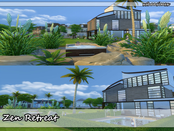 Sims 4 Zen Retreat house by naora at TSR