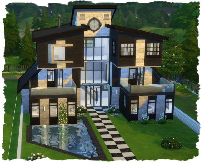 Sims 4 Black and white house by Blackbeauty583 at Beauty Sims