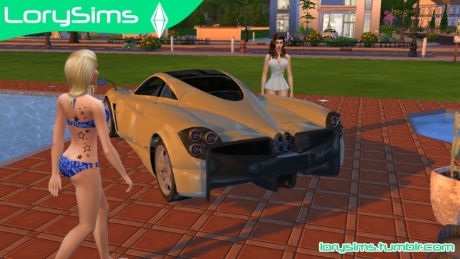 Sims 4 Pagani Huayra at LorySims