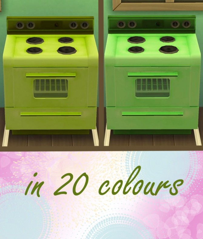 Sims 4 The cheapest stove in 20 colours by Chiosser at TSR