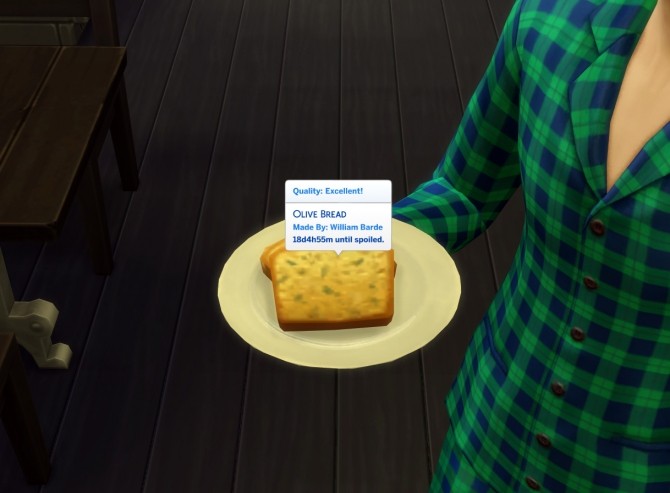 Sims 4 Olive Bread Custom Food by icemunmun at TSR