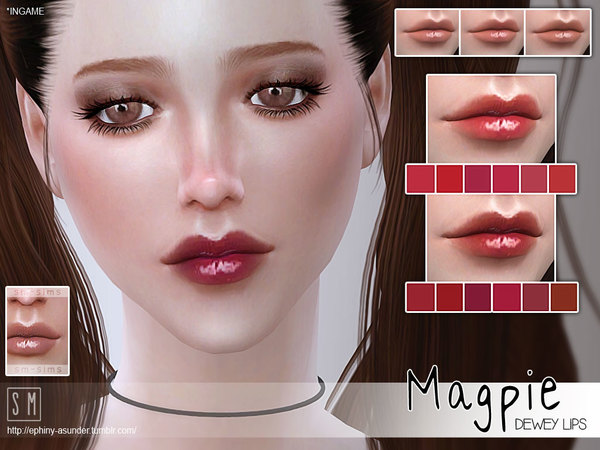 Sims 4 Magpie Dewey Lips by Screaming Mustard at TSR