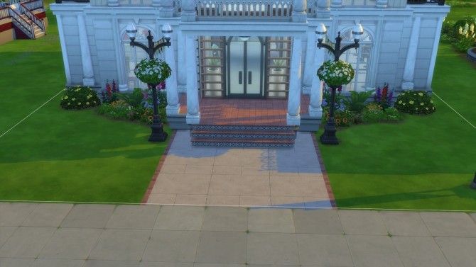 Sims 4 Brick and Blush floor without border by ylje at Mod The Sims