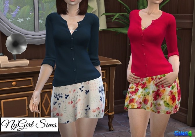 Sims 4 Sundress with Cardigan Sweater at NyGirl Sims