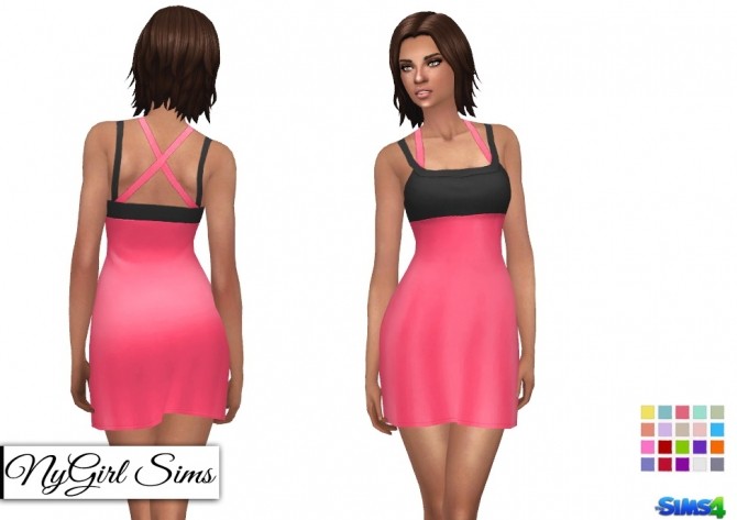Sims 4 Dual Color Athletic Dress at NyGirl Sims