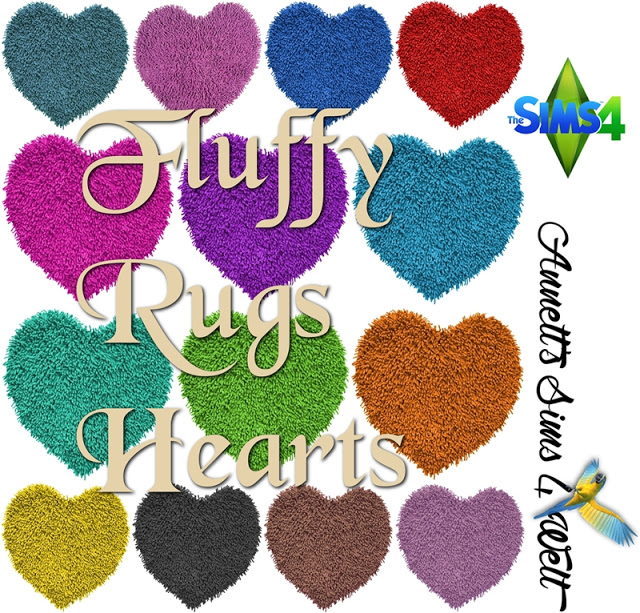 Sims 4 Fluffy Rugs Hearts at Annett’s Sims 4 Welt