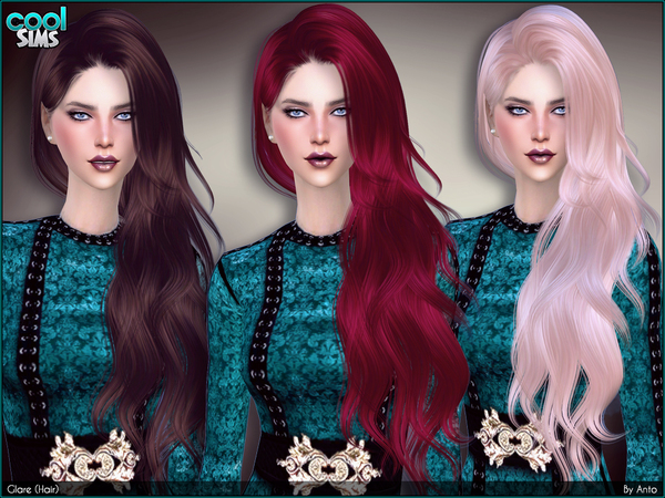 Sims 4 Glare hair by Anto at TSR