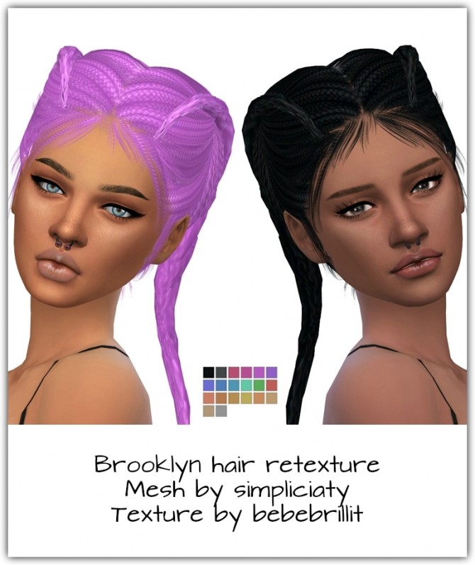 Sims 4 Brooklyn Hair Retexture at Maimouth Sims4