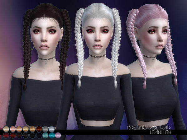 Sims 4 DreamChase Hair by Leah Lillith at TSR