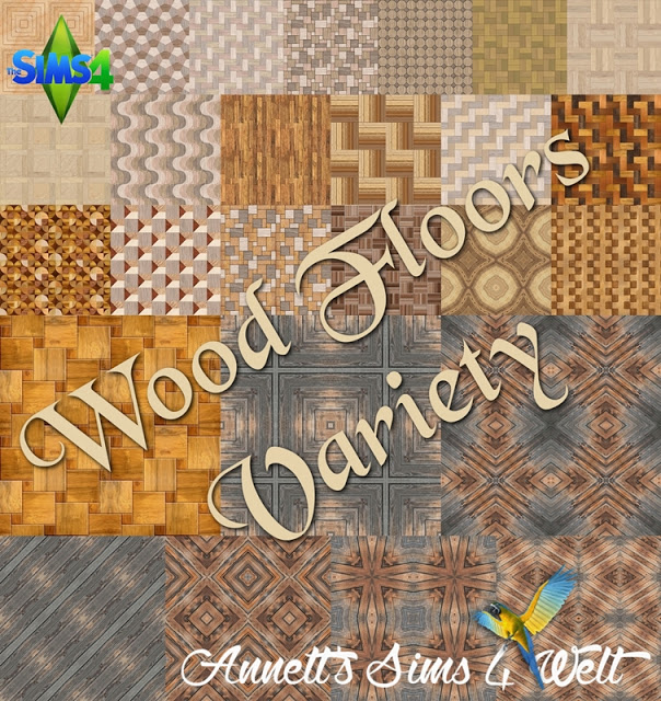 Sims 4 Wood Floors Variety at Annett’s Sims 4 Welt