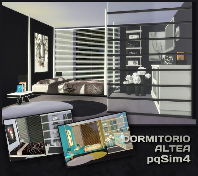 Sims 4 Altea bedroom by Mary Jiménez at pqSims4
