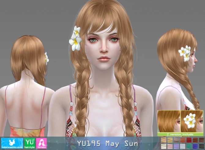 Sims 4 YU195 May Sun hair (Pay) at Newsea Sims 4